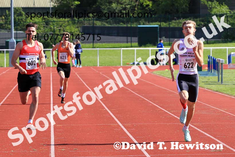 Mens Under-20s 400 metres, 2023 North Eastern Track and Field Champs., Middlesbrough Sports Village, Middlesbrough. Photo: David T. Hewitson/Sports for All Pics